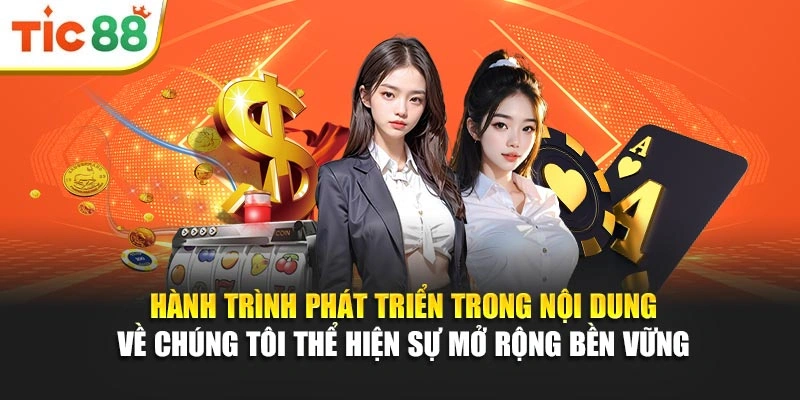Hành trình phát triển trong nội dung về chúng tôi thể hiện sự mở rộng bền vững